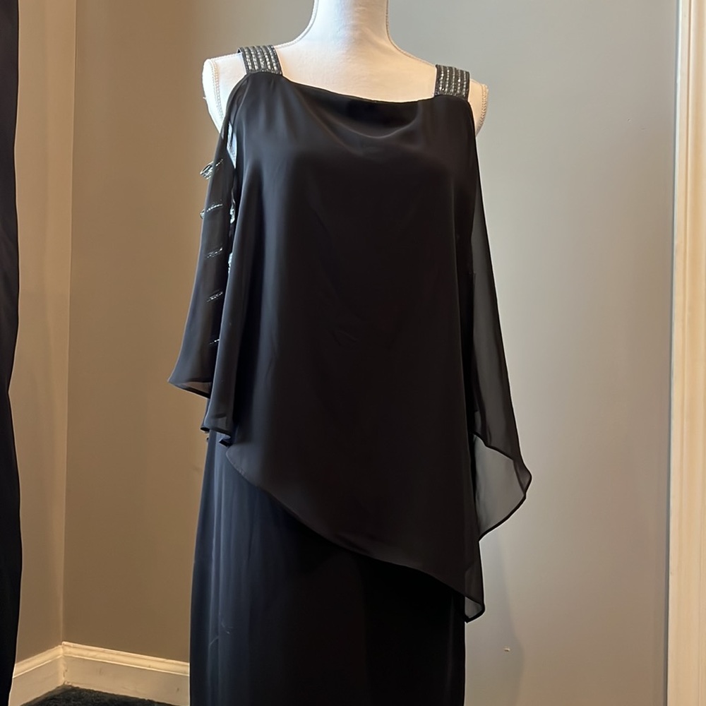 MSK formal night out black dress MEDIUM NWT